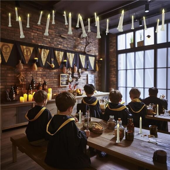 12 Pcs Hanging Floating Candles with Wand Remote (Battery Include), Magic Candle - Picture 2 of 7